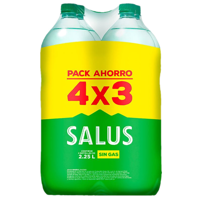 Pack Agua Salus Sin Gas 2,25 L 4x3