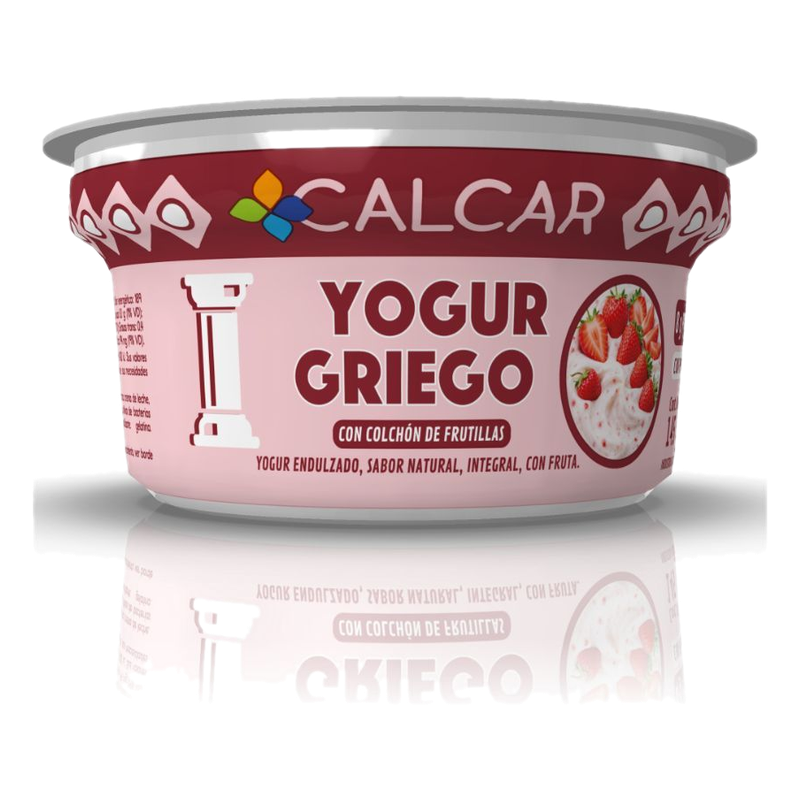 Yogur Griego Calcar Con Colchón De Frutilla 145 G