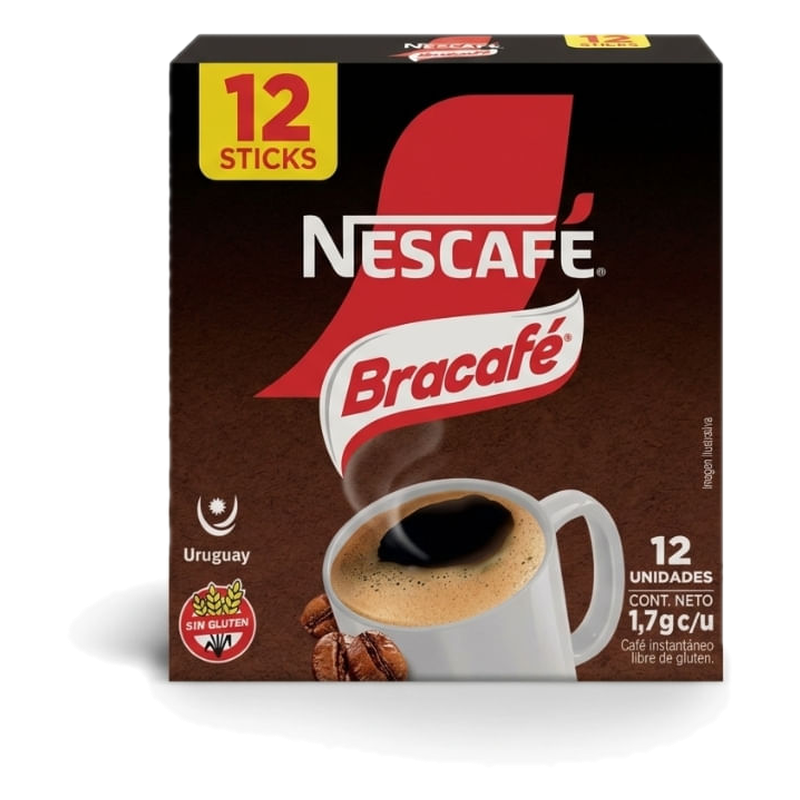 Café Soluble Bracafé 12 Sticks