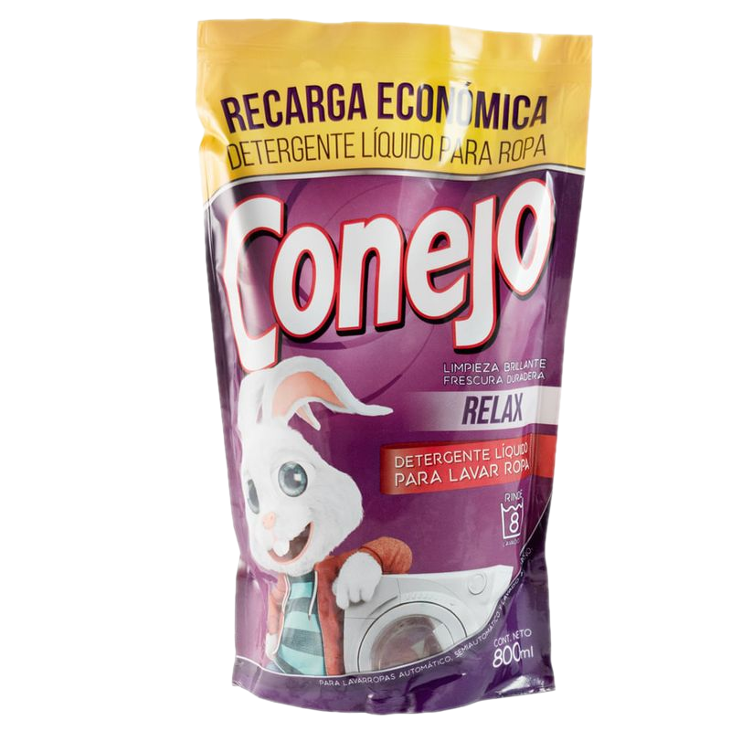 Detergente Liquido Para Ropa Conejo Relax 800 Ml