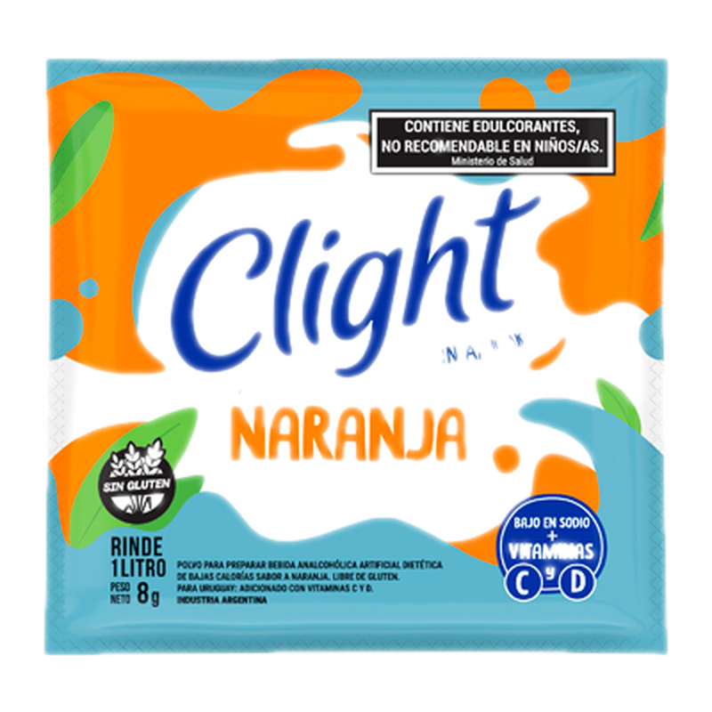 Refresco De Naranja Con Vitamina C Y D Clight 8 G