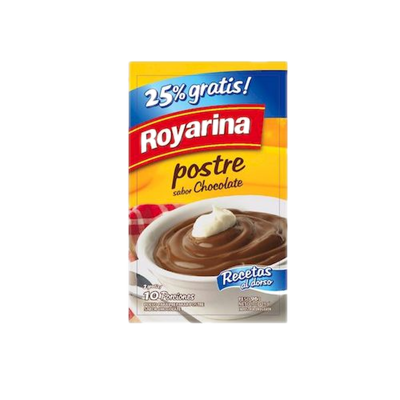 Postre Royarina Chocolate 10 Porcioes 25% Gratis
