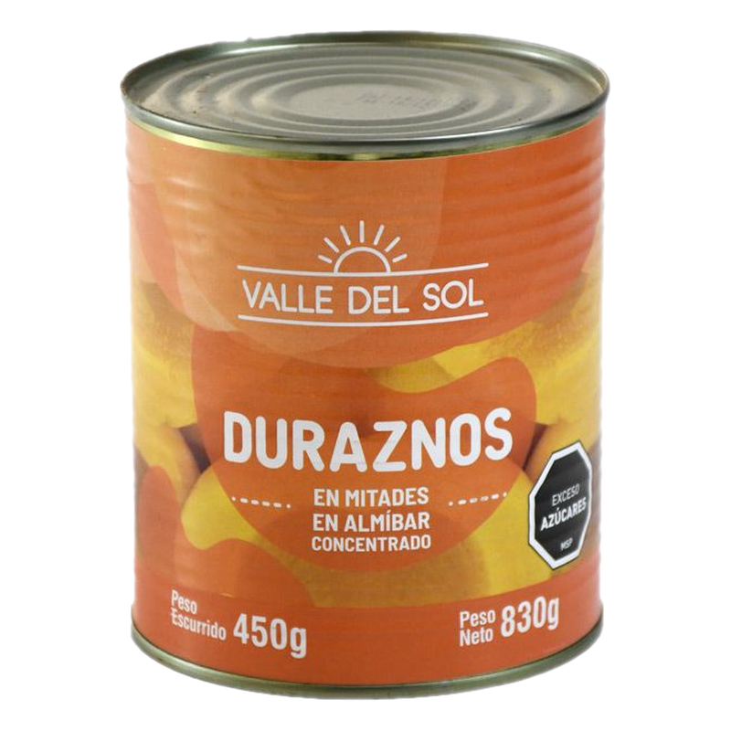 Durazno En Almíbar Valle Del Sol 830 G