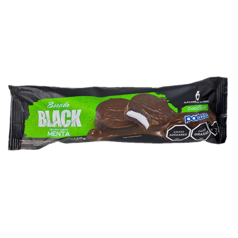 Pack 6 Unidades Bocado Black Portezuelo Menta 120 G