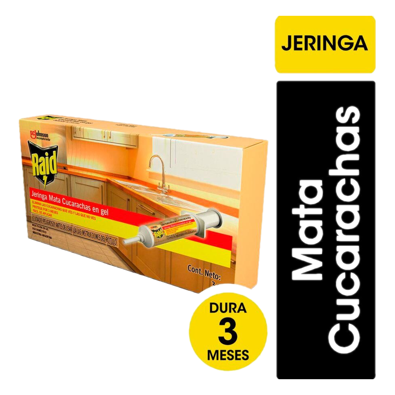 Raid Max Cucaracha Jeringa 3 G