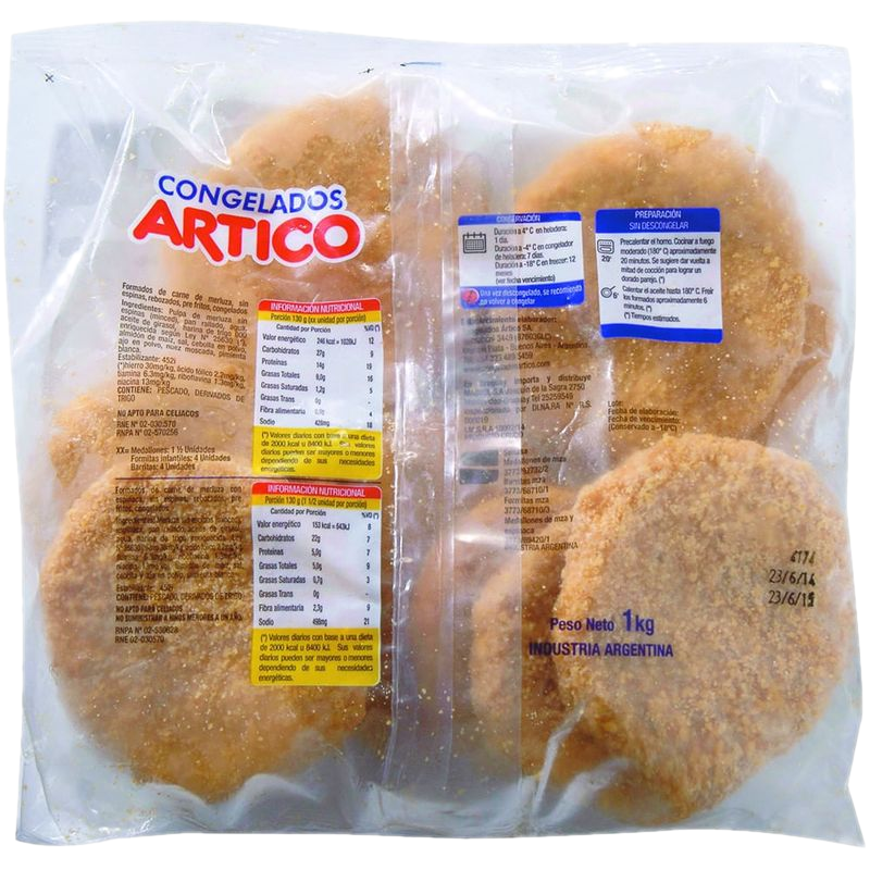 Medallones De Merluza Artico 1 Kg