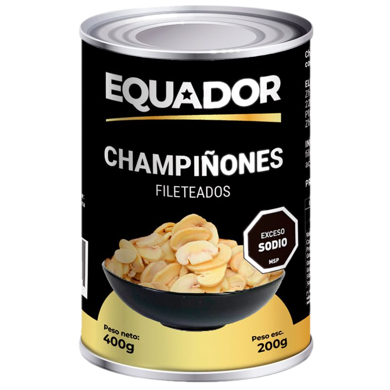 Champiñón Fileteado Equador 400 G
