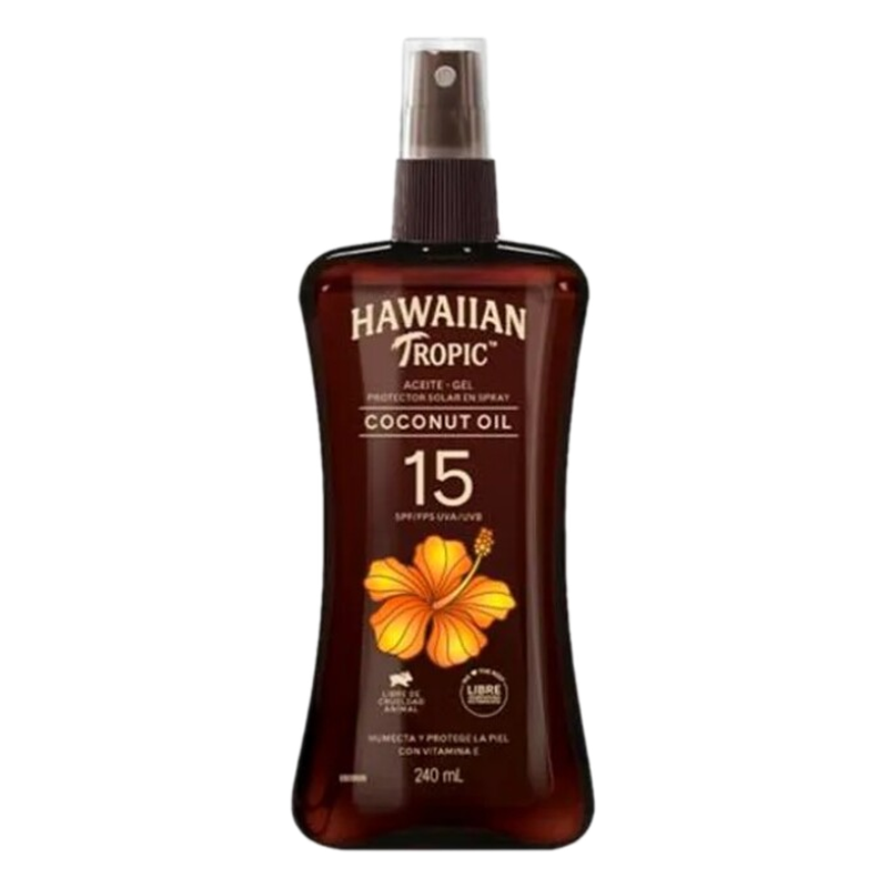Protector Solar Hawaiian Tropic En Spray Aceite De Argán Fps15 220 Ml
