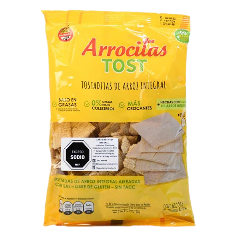 Tostaditas De Arroz Integral Arrocitas 120 G