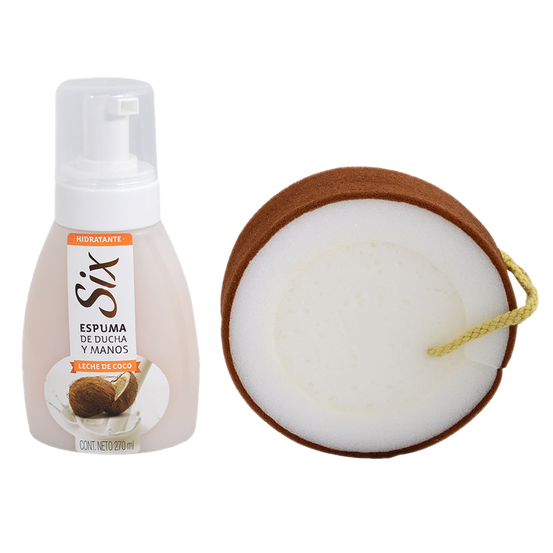Pack Six Leche De Coco Espuma 270 Ml + Esponja