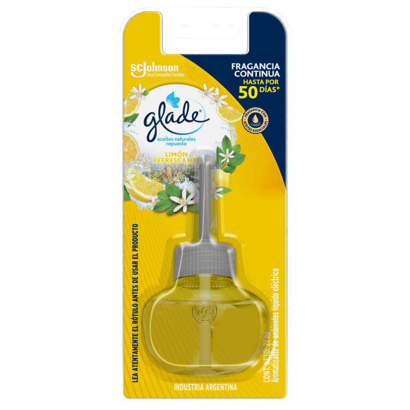 Aromatizante Glade Liquido Electrico Limon 21 Ml Repuesto