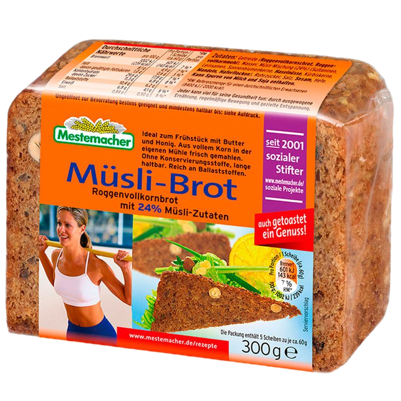 Pan Integral Cereales Mestemacher Musli 300 G