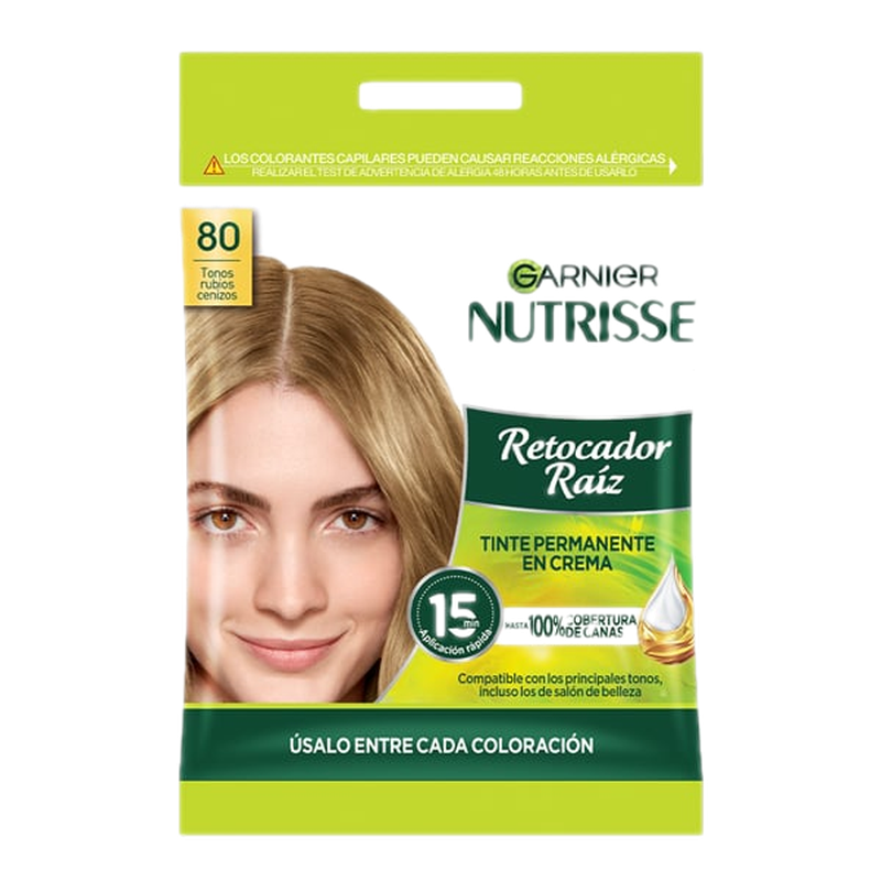 Retocador De Raíz Garnier Nutrisse N°80 Colorante 20 G + Revelador 20 Ml