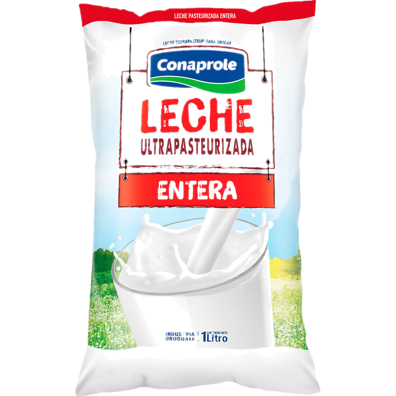 Leche Ultrapasteurizada Entera Conaprole Sachet 1 L