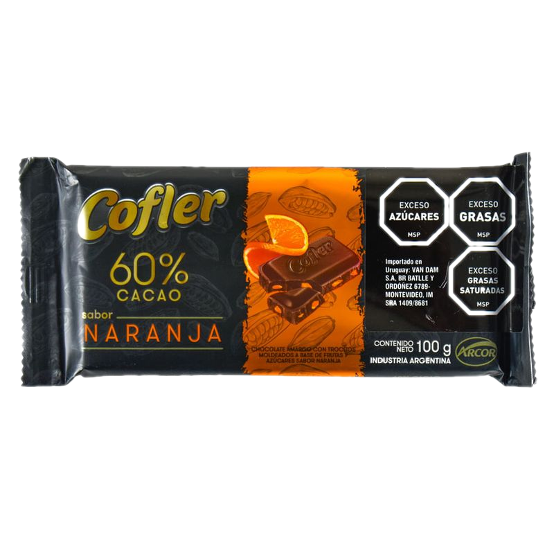 Chocolate Cofler 60% Cacao Con Naranja 100 G