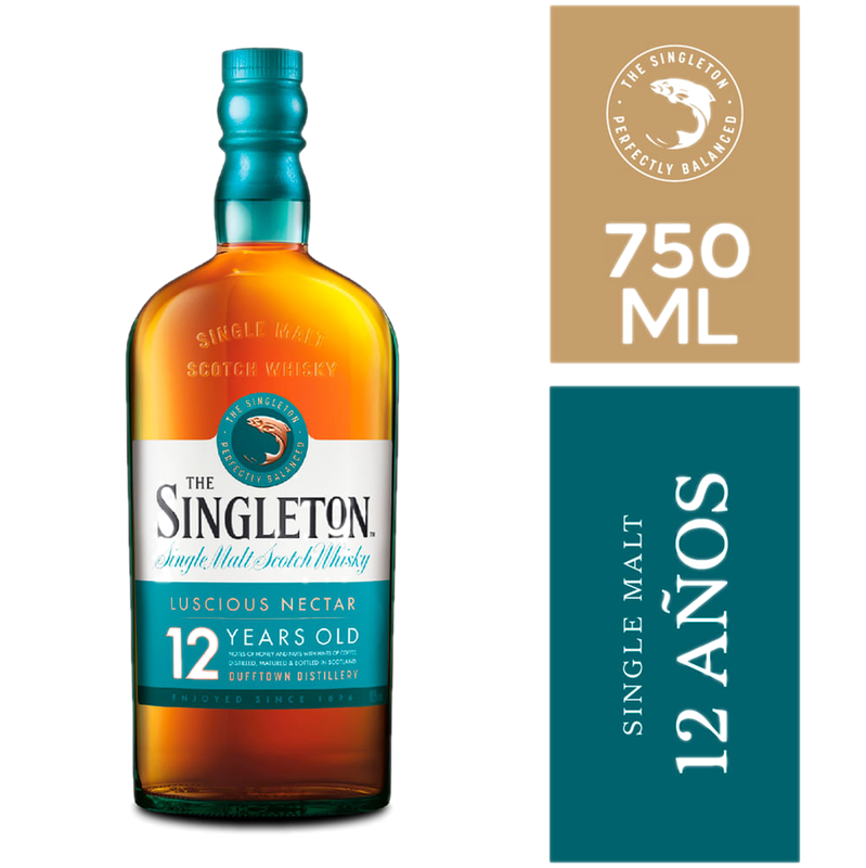 Whisky Escocés The Singleton Malt Dufftown 12 Años 750 Ml