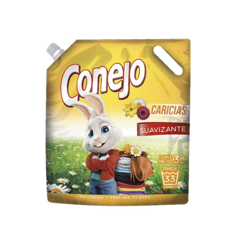 Suavizante De Ropa Conejo Aroma Caricias Dp. 3 L