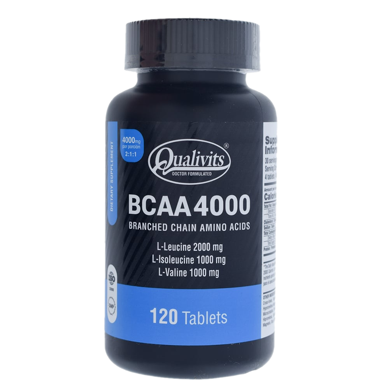 Suplemento Qualivits Bcaa 4000 Mg 120 Tabletas