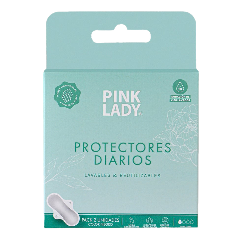 Protectores Diarios Pink Lady Reutilizables (100 Lavados) 2 Unidades