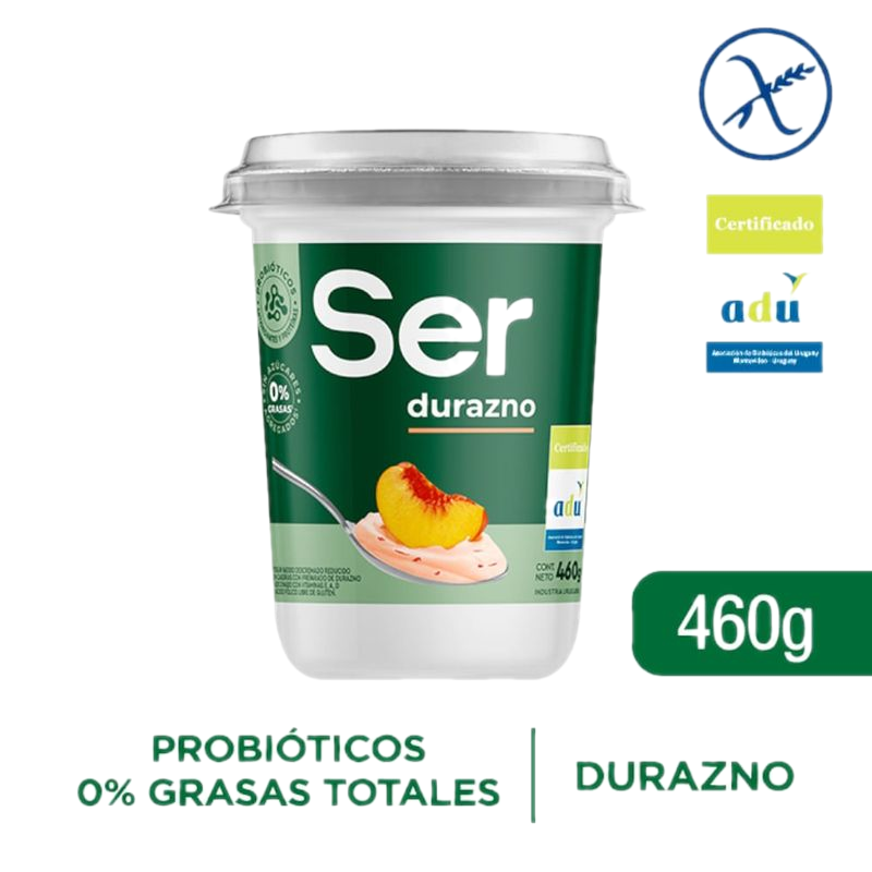 Yogur Ser Natural Con Durazno 460 G