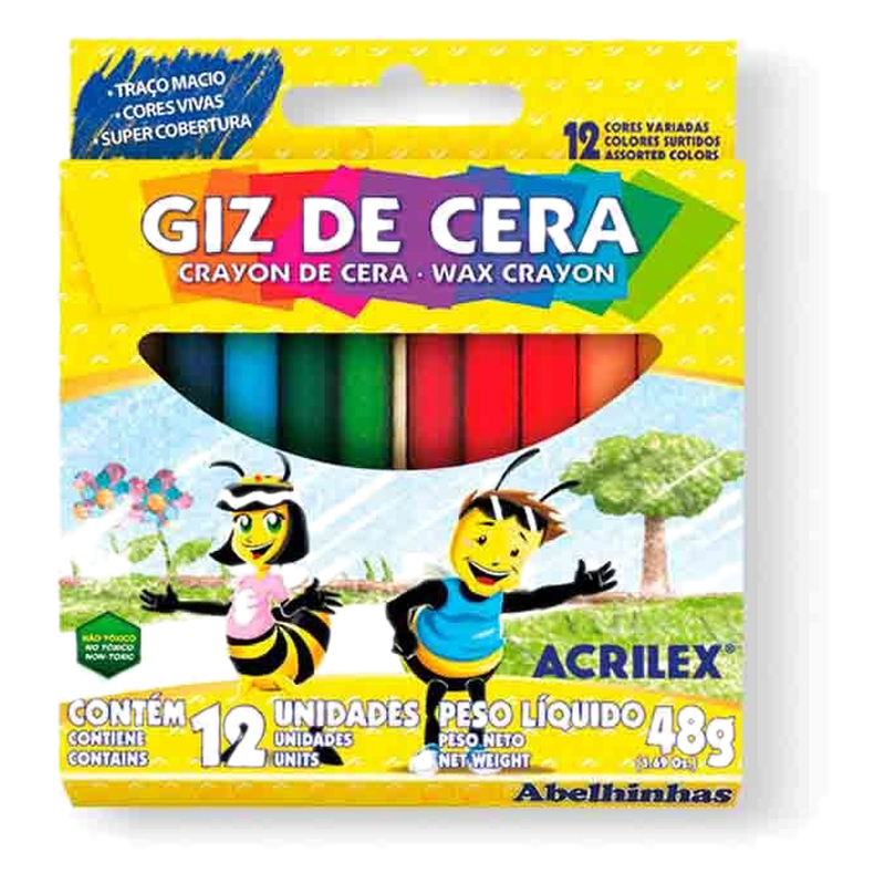Crayolas Acrilex Fina 12 Unidades
