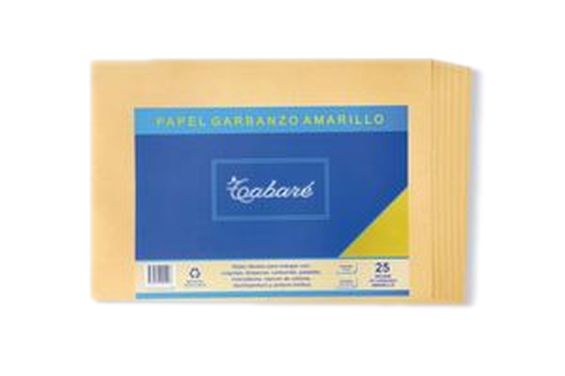 Hojas De Garbanzo Amarillas Tabaré 25 X 35 Cm 110 G 25 Unidades