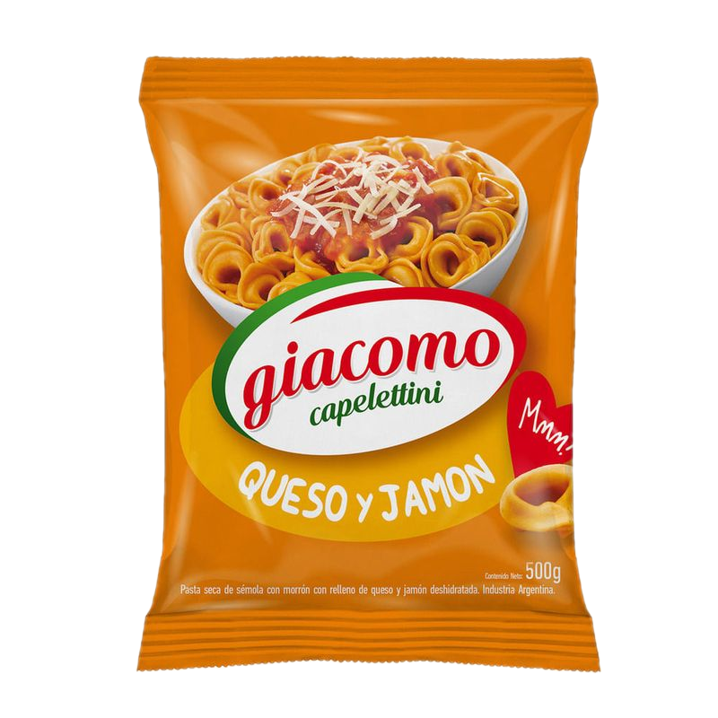 Fideos Capeletis De Jamón Y Queso Giacomo Capelettini 500 G