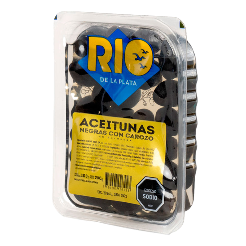 Aceitunas Negras Rio De La Plata Con Carozo 200 G