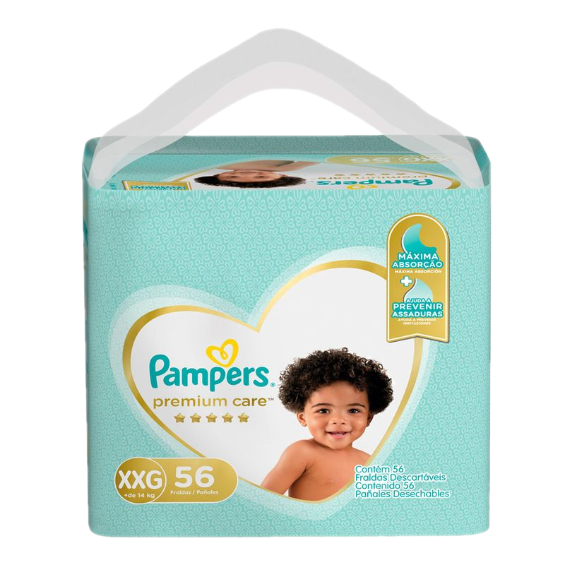 Pañal Pampers Premium Care Xxg 56 Unidades