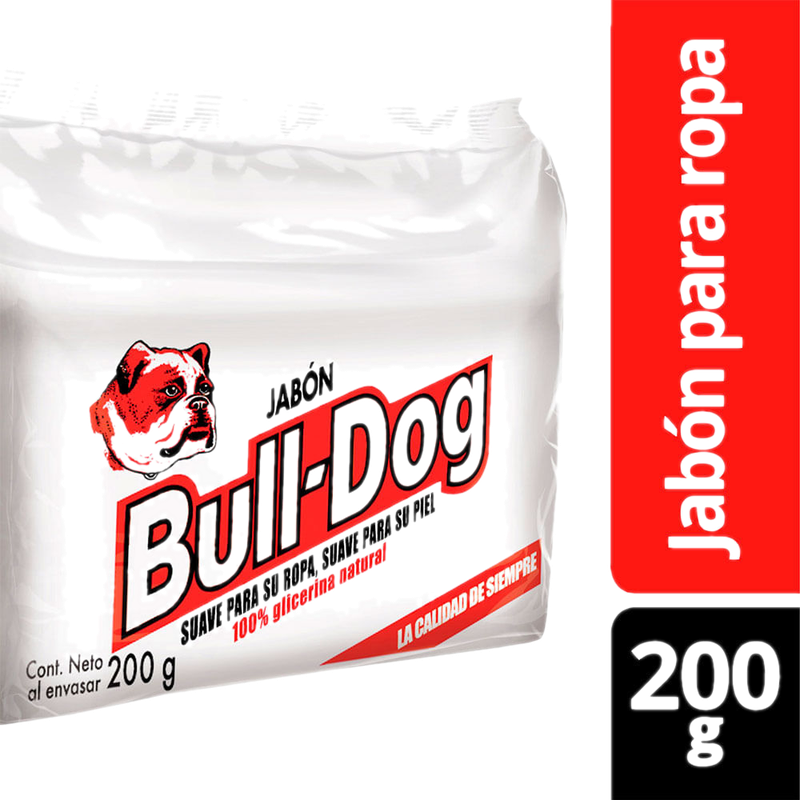 Jabón En Barra Bull Dog Glicerina 200 G