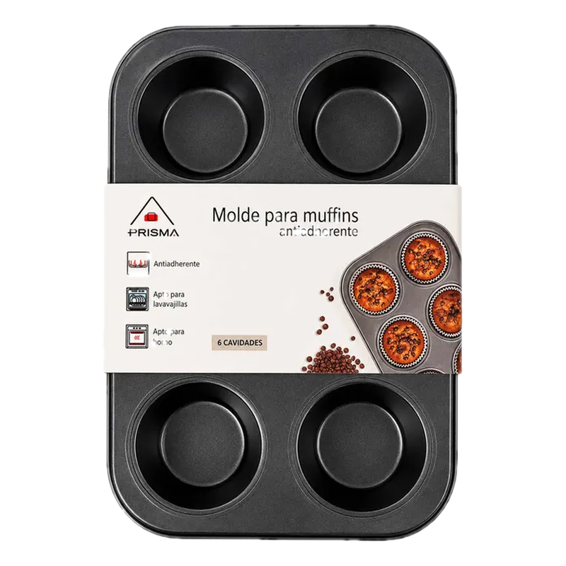 Asadera Para 6 Muffin 26 X 18 X 2.5 Cm Prisma