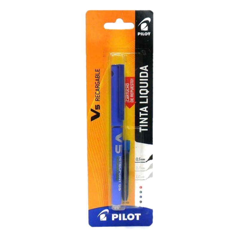 Lapicera Pilot V5 Ic Con Cartucho - Azul