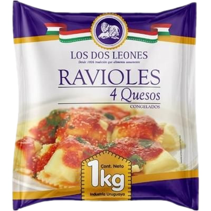 Ravioles Los Dos Leones 4 Quesos 1 Kg