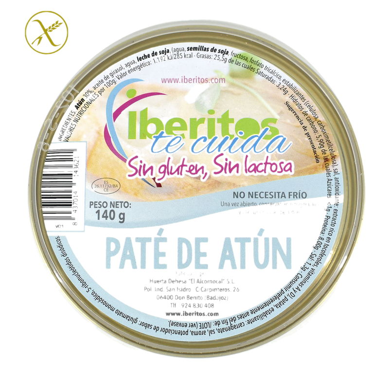 Paté De Atún Sin Gluten Y Sin Lactosa Iberitos Lata 140 G
