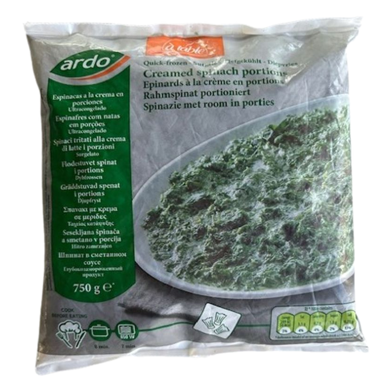 Espinaca A La Crema Ardo Congelada 750 G