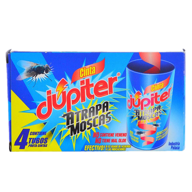 Atrapa Moscas Jupiter Cinta 4 Unidades