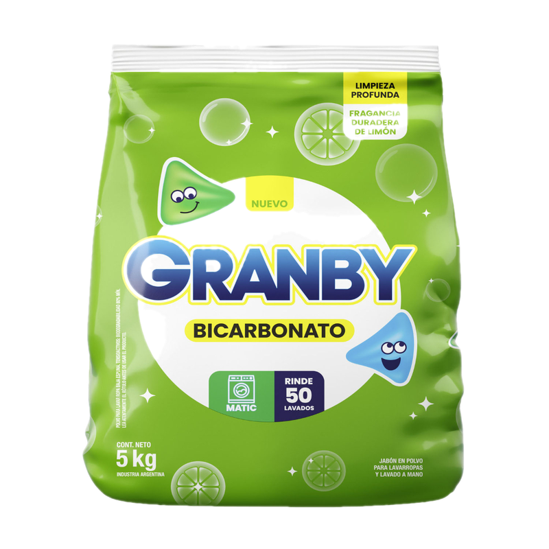 Jabón En Polvo Granby Lavado Total 5 Kg