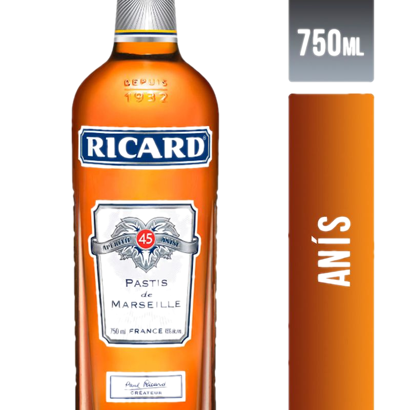 Aperitivo Pastis Ricard 750 Ml