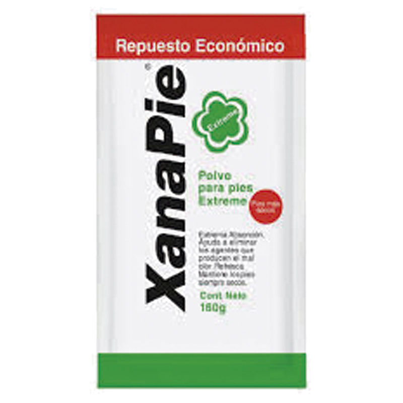 Talco Pedico Xanapie Extreme Bolsa Repuesto 160 G