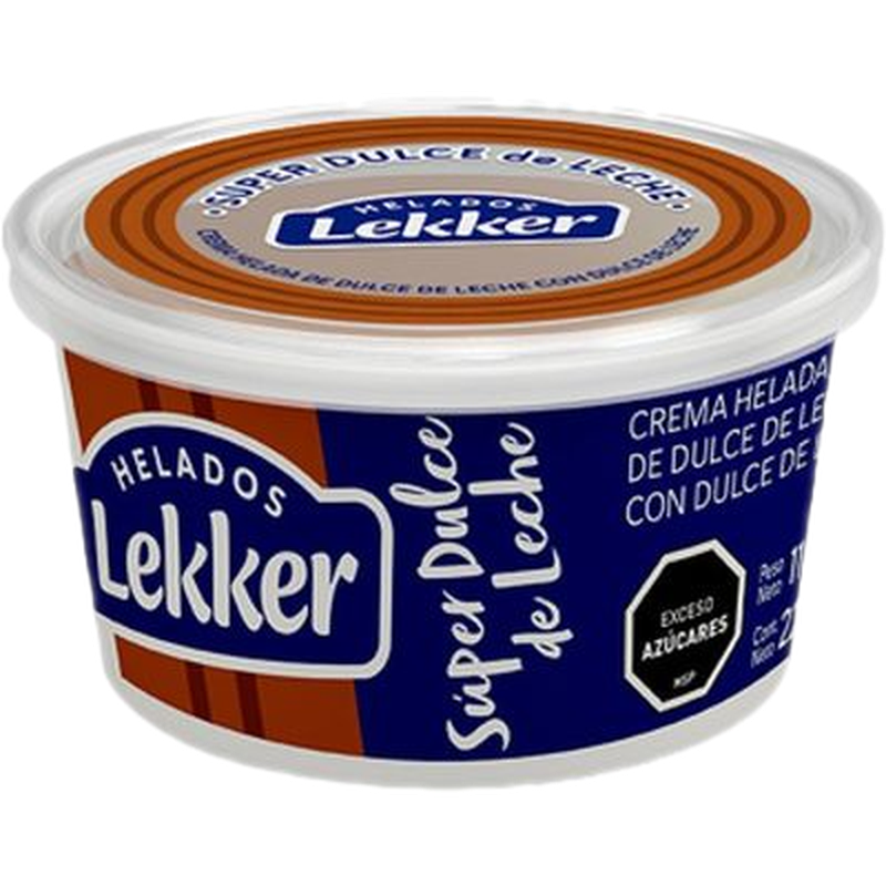 Helado Lekker Sabor Super Dulce Del Leche 220 Ml