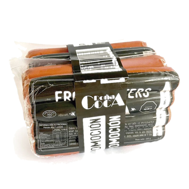 Frankfurters Doña Coca 8 Unidades Pack 2 Unidades 660 G
