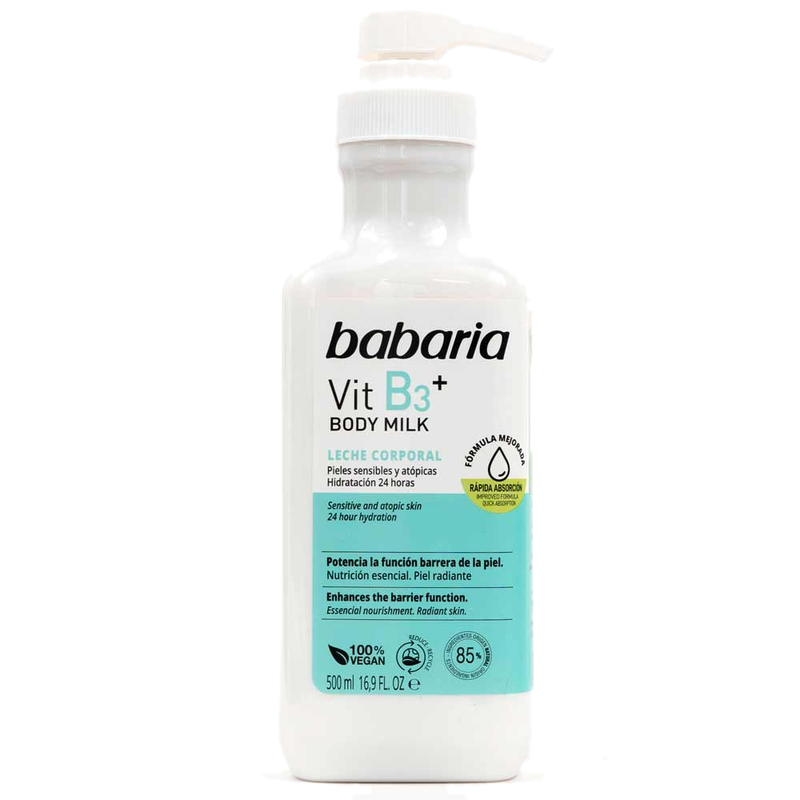 Crema Corporal Babaria Body Piel Seca Atópica Vitamina B3+ 500 Ml