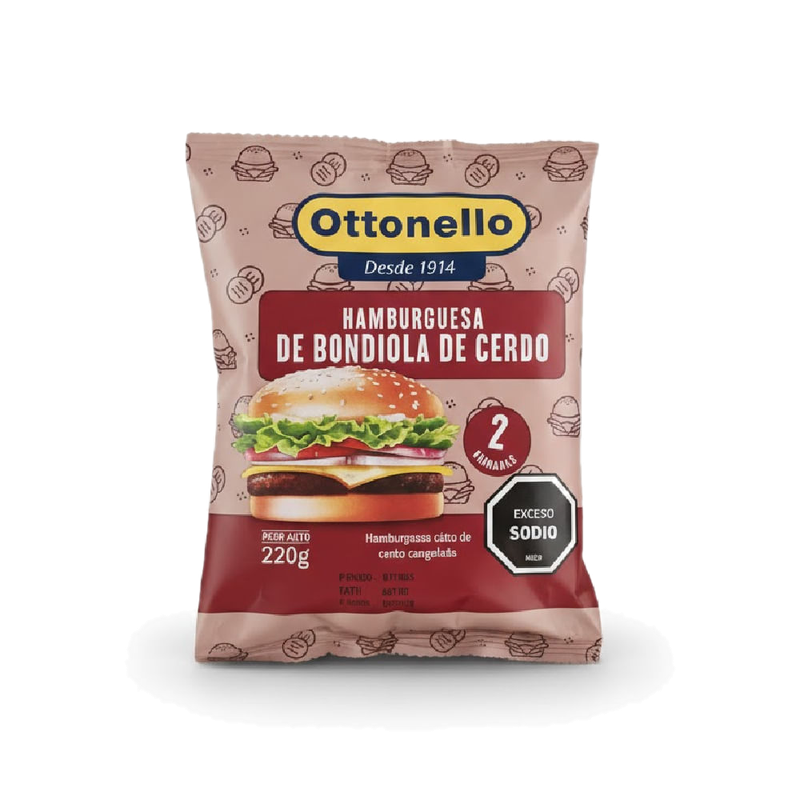 Hamburguesa Ottonello Bondiola 2 Unidades