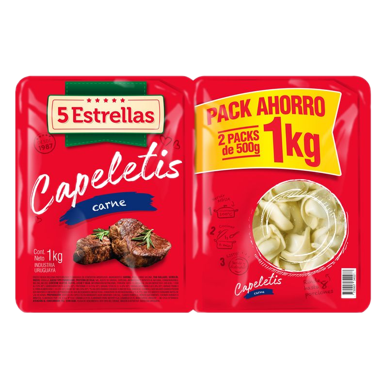 Pack Capelletis 5 Estrellas 1 Kg