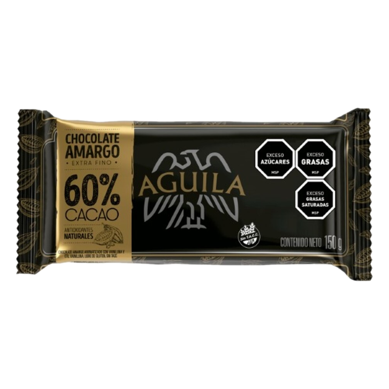 Chocolate Amargo Extra Fino 60% Cacao Aguila 150 G