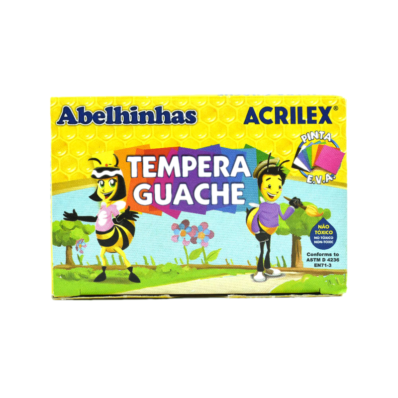 Tempera Escolar Acrilex 15 Ml 6 Unidades