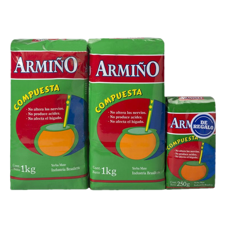 Pack 2 Unidades Yerba Armiño Compuesta 1 Kg + 250 G De Regalo