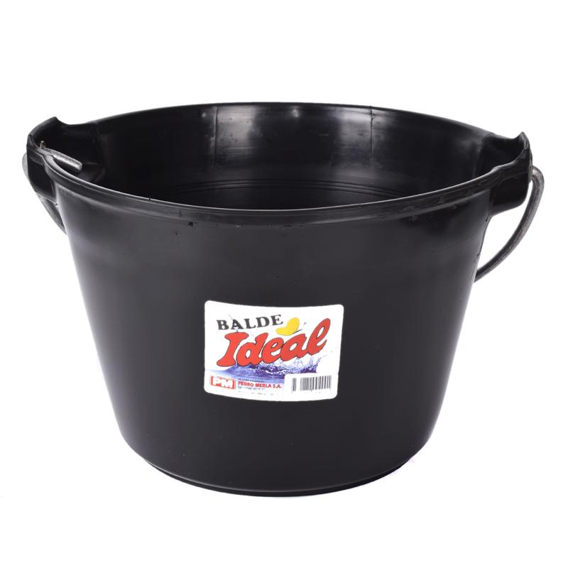 Balde Ideal Reforzado Negro 10 L