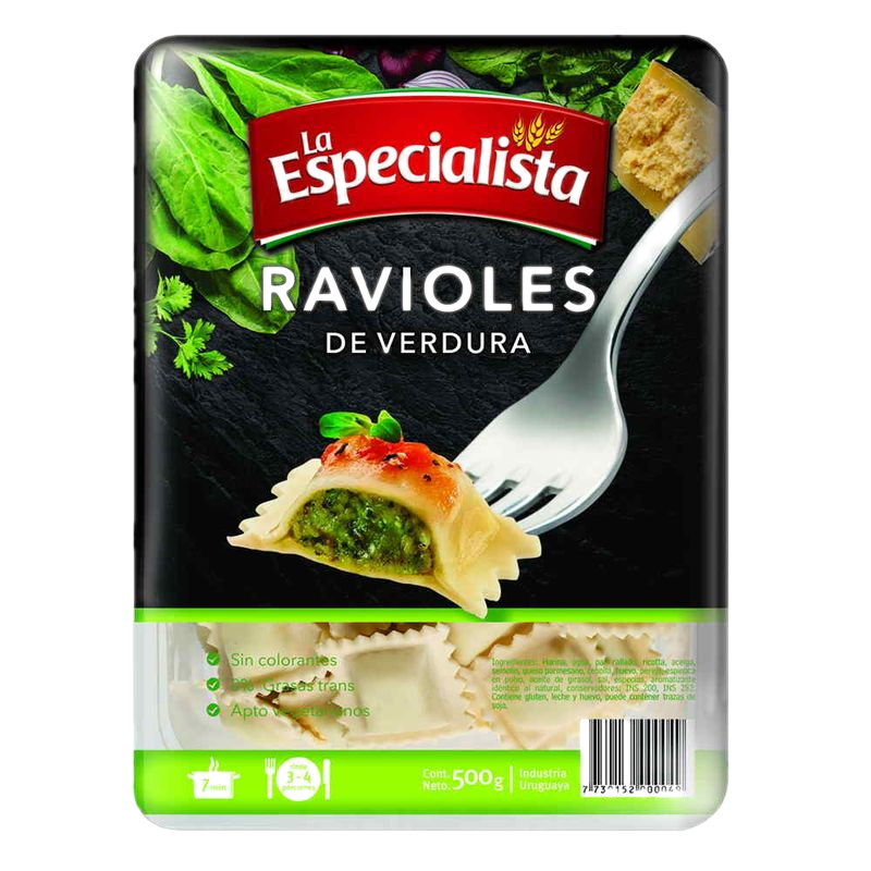 Ravioles Verdura La Especialista 500 G