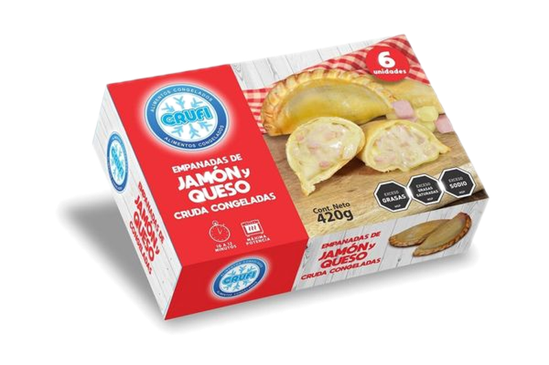 Empanadas Congeladas Crufi De Jamón Y Queso 6 Unidades